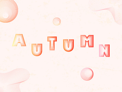 Autumn color design illustration linear