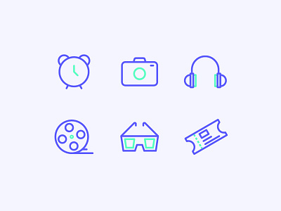 The icons of daily life color daily life design icon