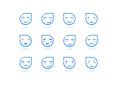 Emoji blink dumb emoticons happy icon love sad