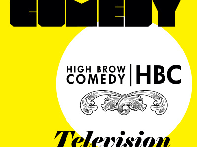 High Brow Comedy concept graphic design poster