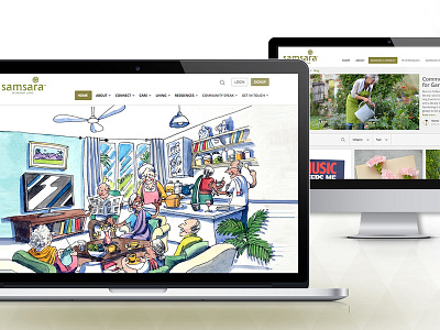 Samsara - Retirement Living landing page design ui ux design website design