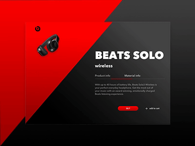 Beats By Dre UI app application audio beats icon ios iphone logo paco player red ui