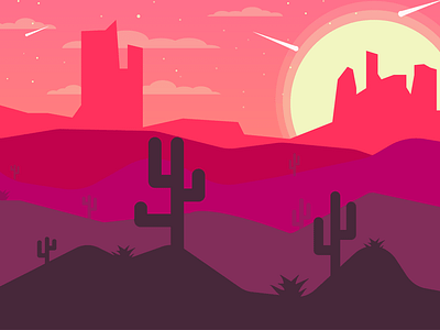 Desert Scene İllustration