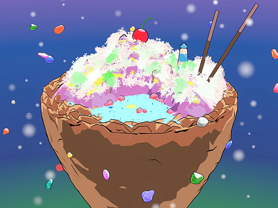 Sweets Island 3d blender