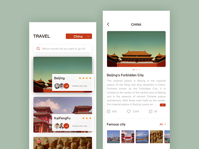 Travel App ui