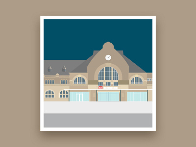 Formsaachen Aachen HBF Train Station Illustration