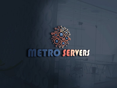 Metro Servers adobe illustrator branding business logo graphic design logo design