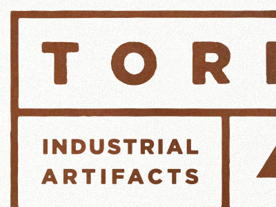 TORK industrial logo metal rust texture type