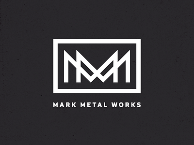 MMW linear logo m metal type typography w