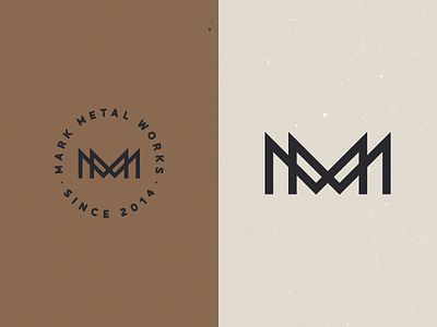 MMW / pt. II linear logo m metal seal type typography w