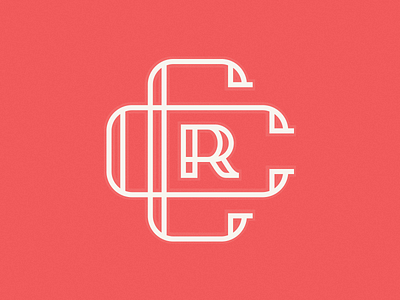 Chris & Caroline R. c ccr linear logo monogram r type typography wedding