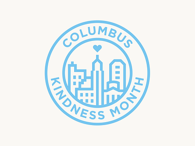 Columbus Kindness Month buildings city columbus heart kindness linear logo month ohio