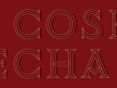 COSE-ECHA bevel cosecha linear logotype type typography