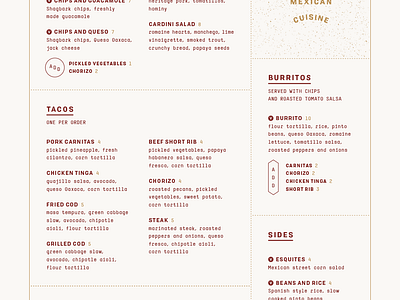 Cosecha Menu by Meredith Dixon on Dribbble