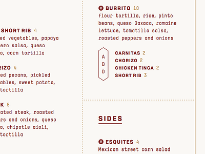 Cosecha Menu cosecha distress draft drinks food menu mexican mono restaurant tofino typography