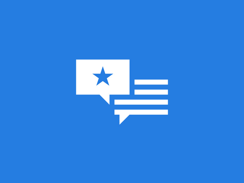Have Your Voice Heard america flag election voice blue concept star stripes bubble speech vote