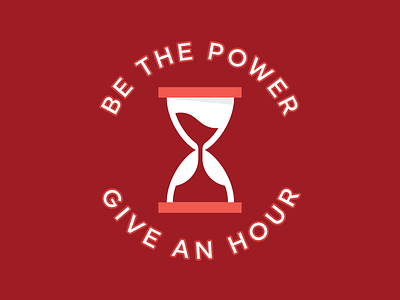 Dress for Success donate drive give hourglass illustration maroon power red sand time