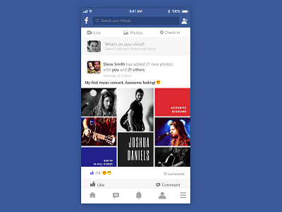 Facebook - As it is again! app desginer design facebook mobile app ui ui designing ux