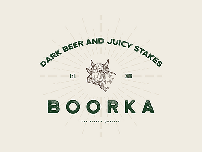 BOORKA BBQ BAR bar bbq beer burger design graphic logo