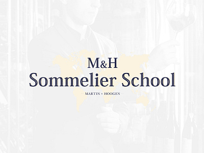 M&H Sommelier School illustrator logo school sommelier wine