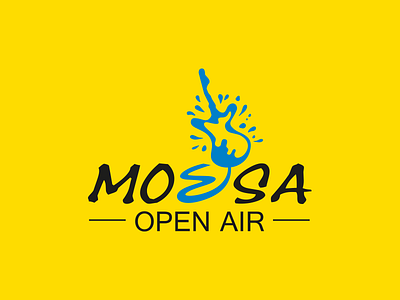 Logo Moesa Open Air air event guitar logo open river water