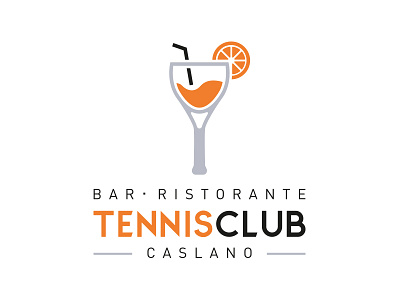 Logo Tennis Club Caslano bar cocktail logo logodesign logos orange restaurant tennis tennisclub