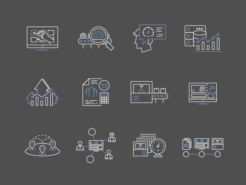 3D Printing Workflow Icons - Dark by Florian Strasser on Dribbble