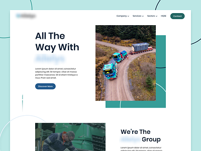 Corporate Logistics Website about us blue circles corporate website green landing page logistics services shipping splash page transport website