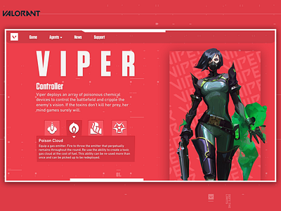 Valorant Viper Agent Page Design