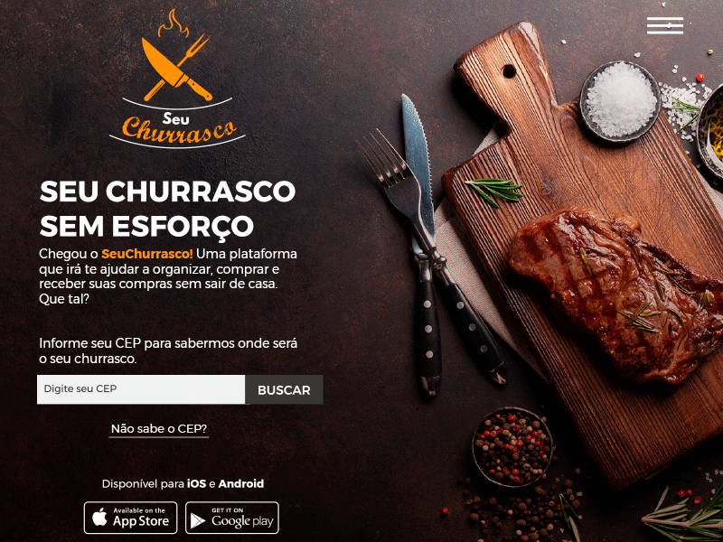 Hotsite Seuchurrasco food food and drink hotsite site ui ux ui design