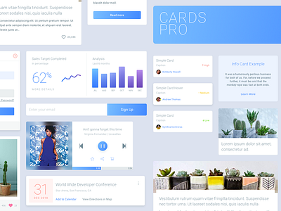 Cards Pro - Free UI Kit