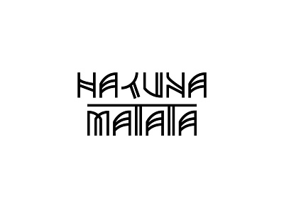 Hakuna Matata hakunamatata lettering logomark type typography