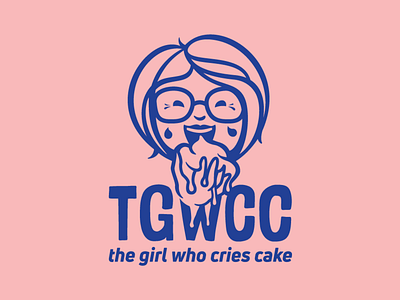 The Girl Who Cries Cake Logo Design branding cake cake shop logo logo design pastry
