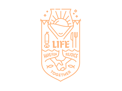 Life Badge badge linework