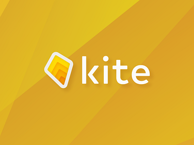 Kite concept abstract app branding design fast icon kite kites logo minimal modern playful quick start up ui unused vector yelow