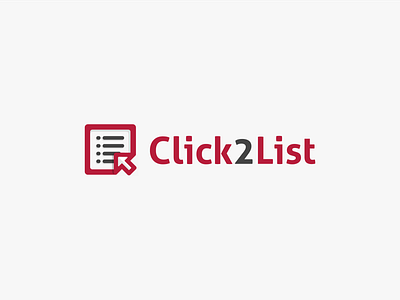 Click to List (Unused) abstract app branding click cursor design folder icon list logo minimal modern paper property ui unused vector