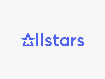 Allstars a letter a star abstract app branding design icon logo minimal modern negative space negative space logo star logo stars typography ui vector web wordmark