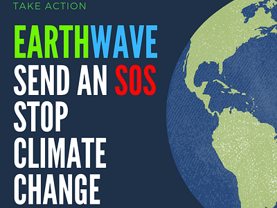 EarthWaveSOS - Climate Action send an SOS branding climate copywriting logo webdesign website