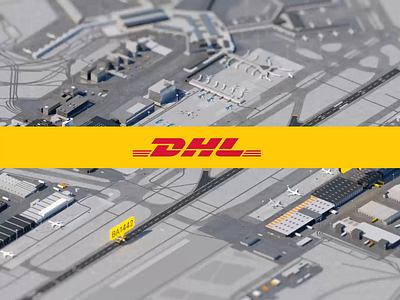 DHL animation 3d 3d animation airport amsterdam animation arnoldrender c4d city dhl isometric isometric design