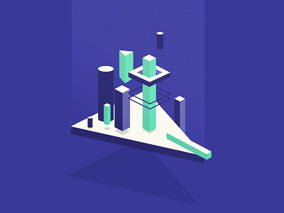 Isometric Triangle 3d abstract animation design flat geometric illustration isometric motion design shapes triangle vector