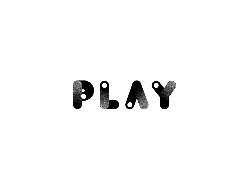 Play animated animation custom design lettering minimal play texture type typography