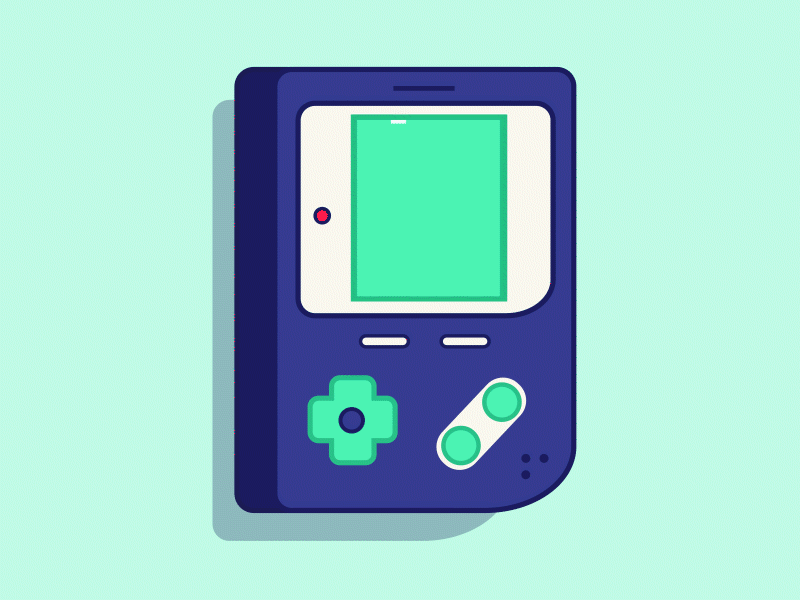 GameBoy Tetris animation design flat game icon illustration interface isometric motion ui pack vector