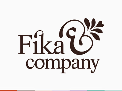 Fika & Company Logo cafe identity logo name scandinavian swedish