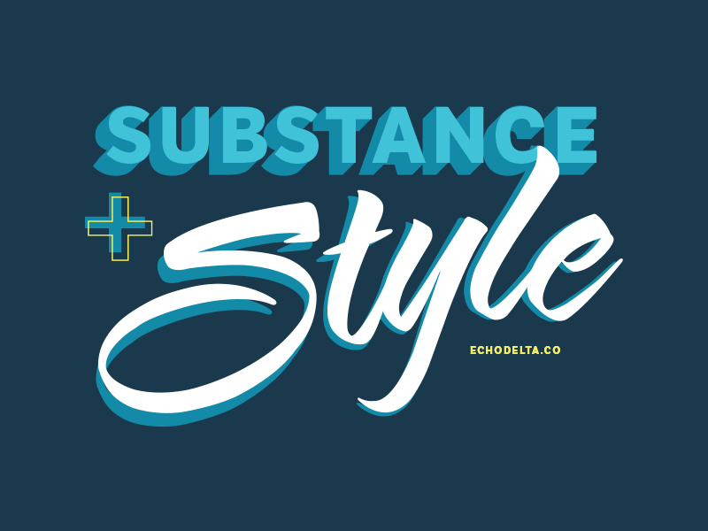 Substance & Style Lettering agency blue brand colors lettering lettering animation logo tag style tagline