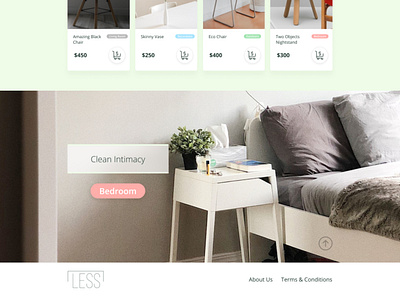 Minimal furniture ecommerce design minimal ui web