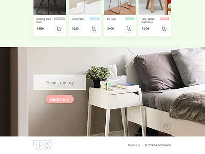 Minimal furniture ecommerce