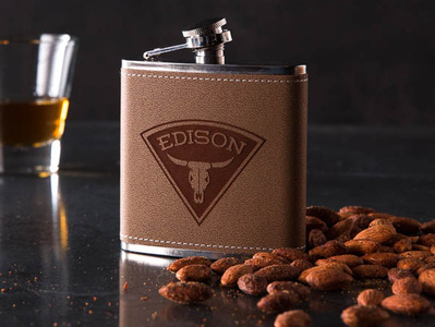 Engraved Flask - Personalized Cowboy