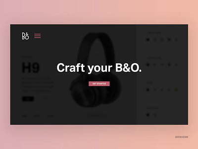 B&O Craft - Personalized Customer Experience creativedirection cx dentondesign digital personalization ui ux webdesign website