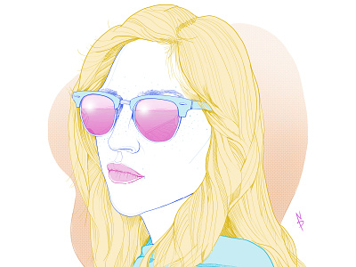 Woman Illustration - Nathan Denton colorful design drawing hand illustraion pop art