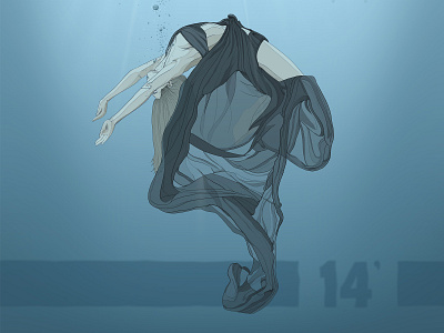 Underwater - Nathan Denton dentondesign illustration stephaniebassos water